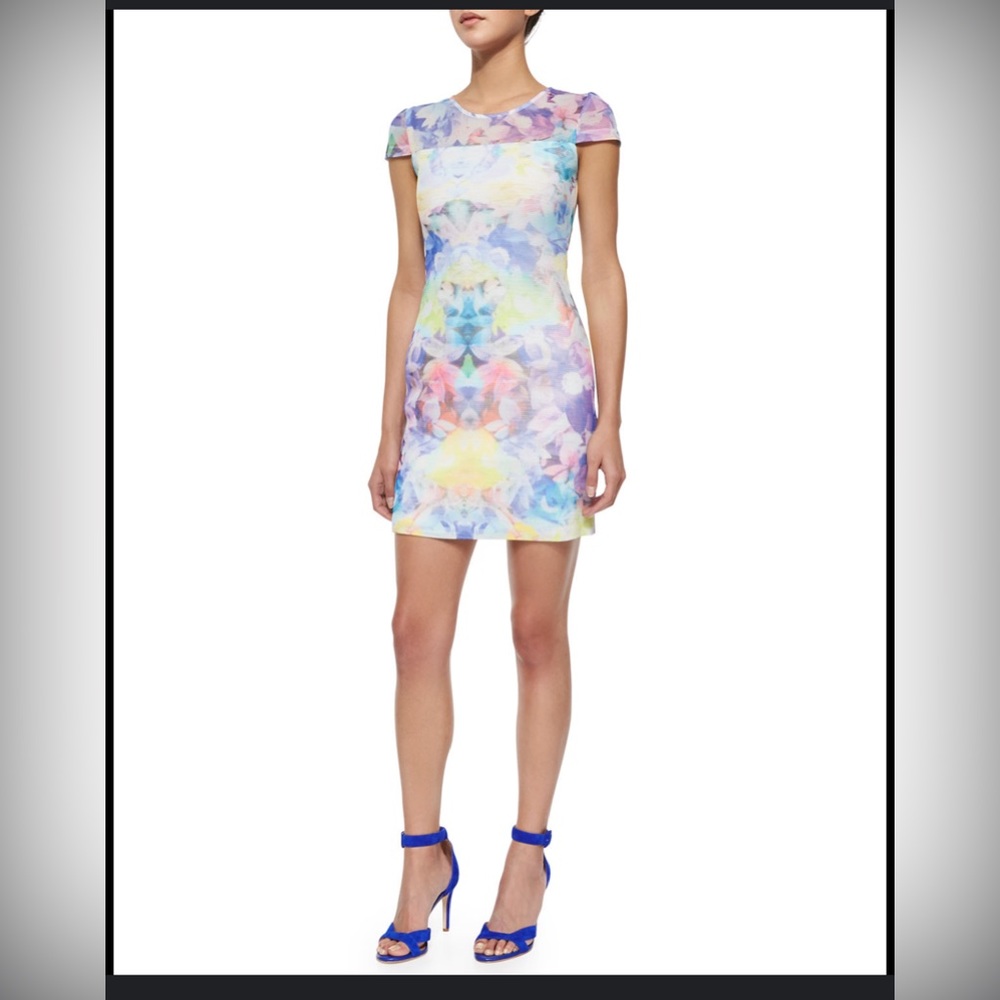 Parker August Ponte Kaleidoscope Sheath Dress, Arcadi, XS